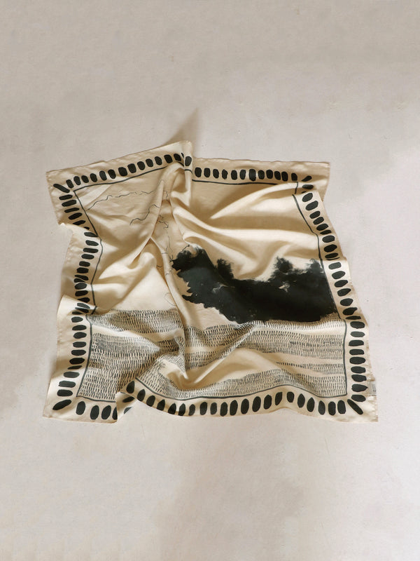 Silk scarf | Forest green