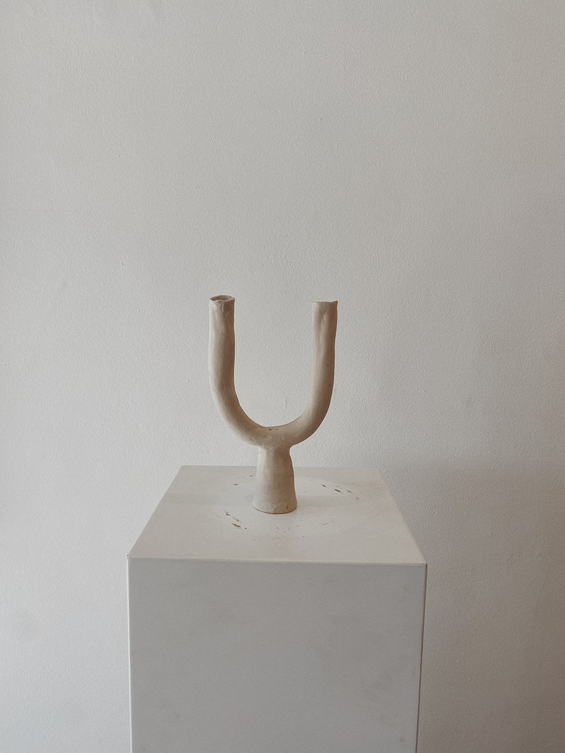 Two pillar candle stick holder