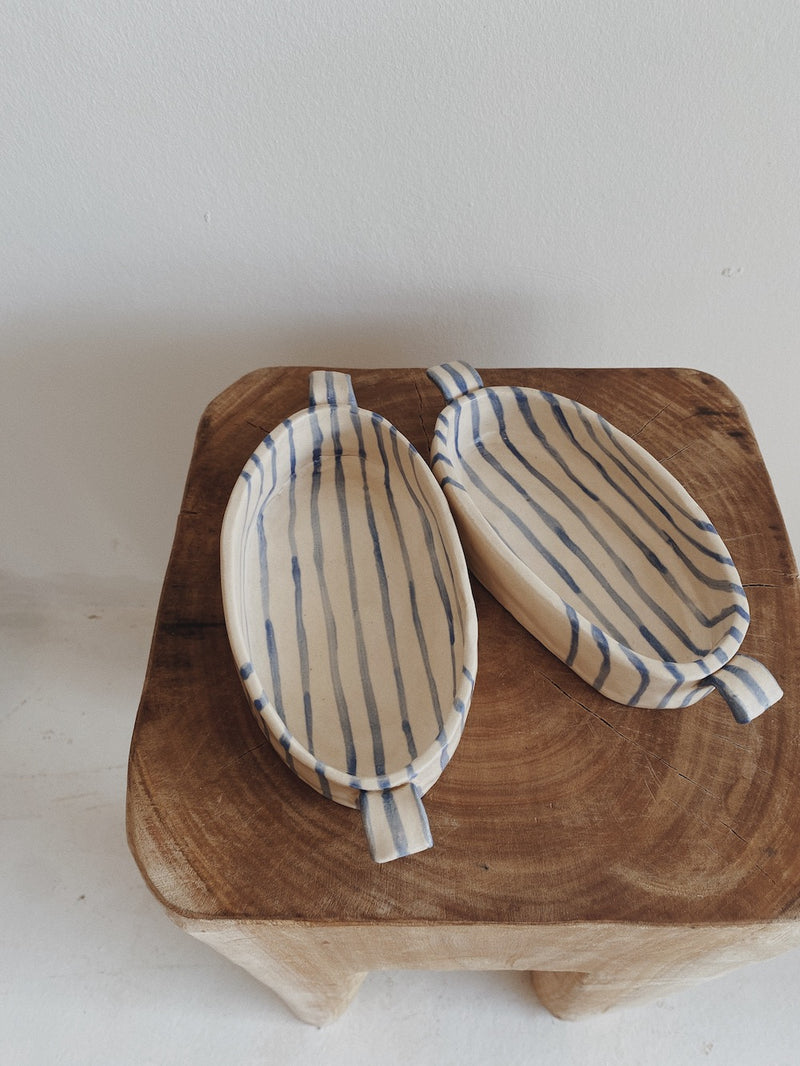 Striped mini casseroles