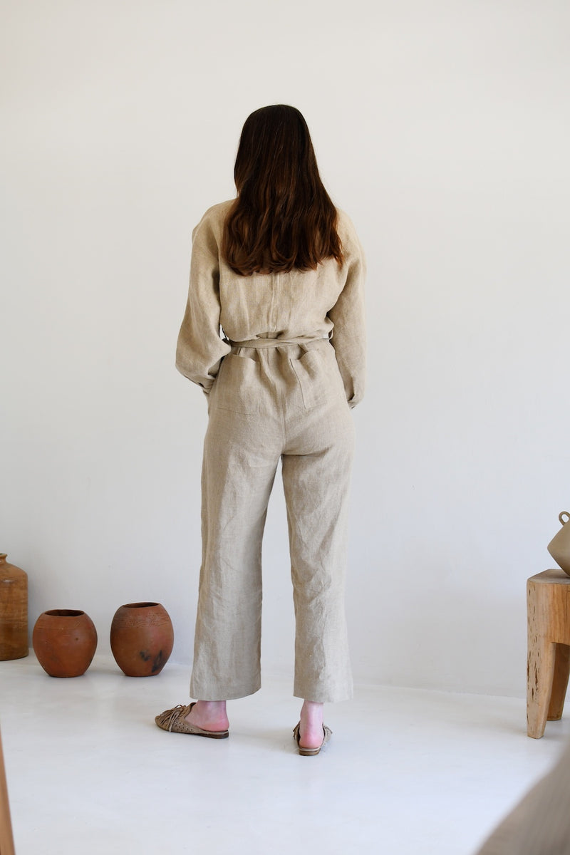 Honne Jumpsuit | Oatmeal linen