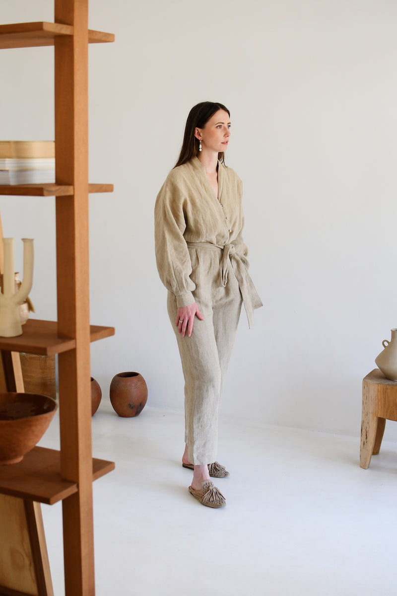 Honne Jumpsuit | Oatmeal linen