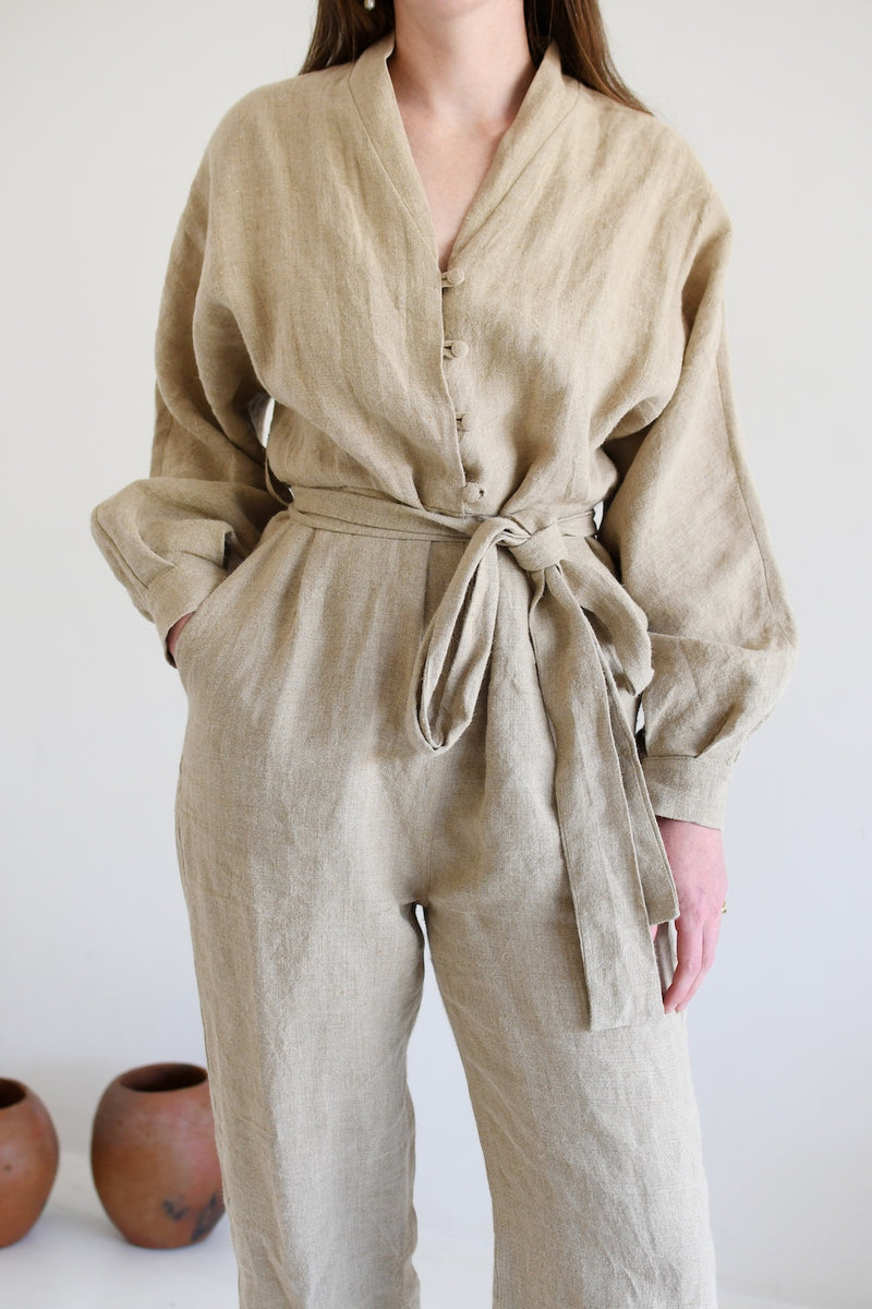 Honne Jumpsuit | Oatmeal linen