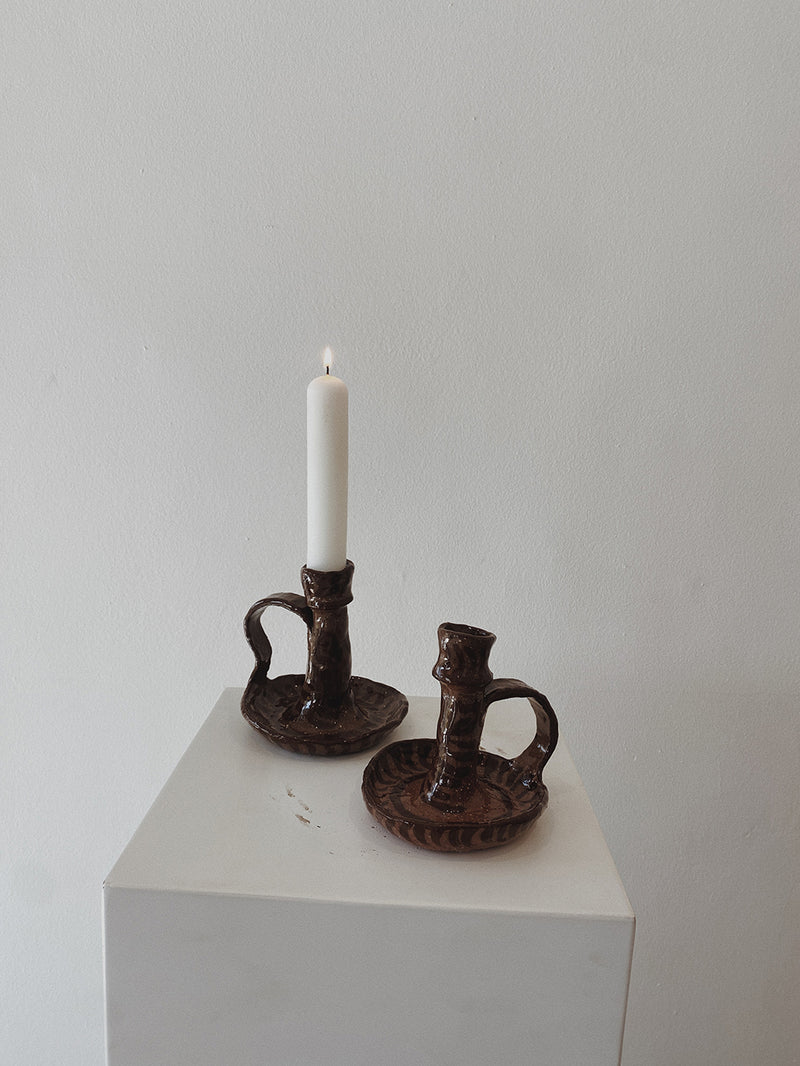 Hand painted candle holders