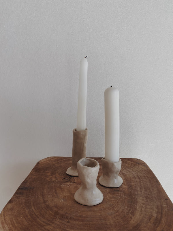 Dinner candle holders | Stone