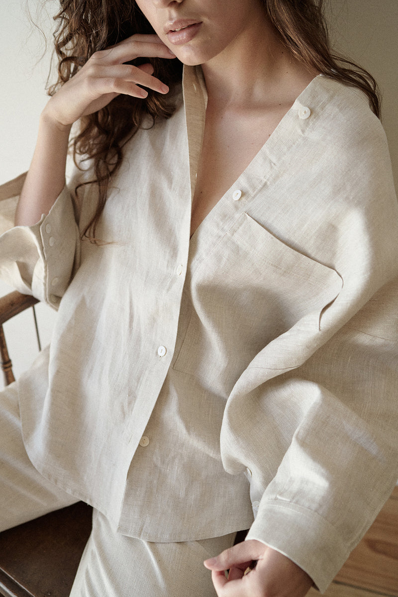 Ukiyo shirt | Oatmeal