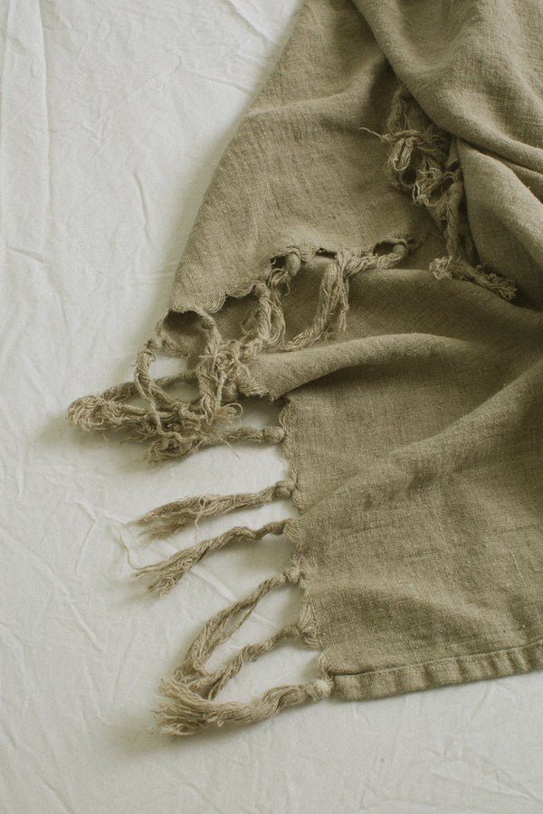 Rustic Linen Throw
