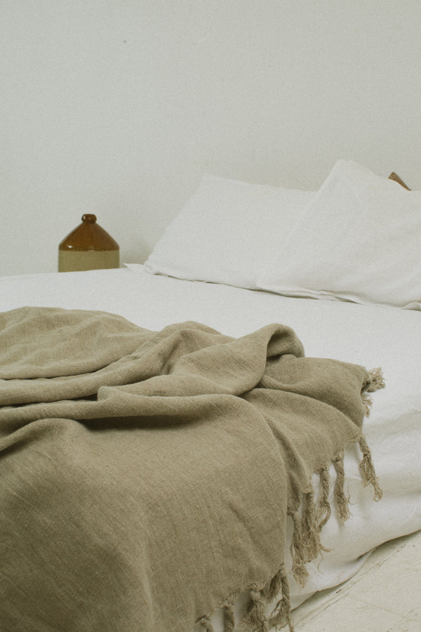 Rustic Linen Throw