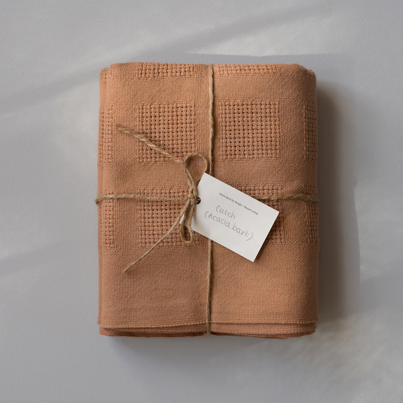 Botanically dyed baby blanket | Terra-cotta